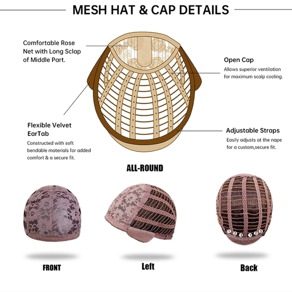 26 Inch Long Brown Gradient Silver Grey wig - Picture 6 of 6